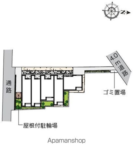 レオネクスト青栁[1K/31.42m2]の配置図