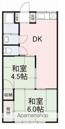 香川県さぬき市志度[2DK/46.8m2]の間取図