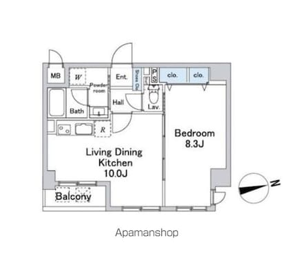 ＫＤＸレジデンス桜上水[1LDK/42.35m2]の間取図