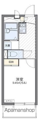 レオパレスシュペリュール[1K/19.87m2]の間取図