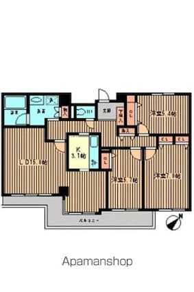 リズ京王多摩川[3LDK/84.95m2]の間取図