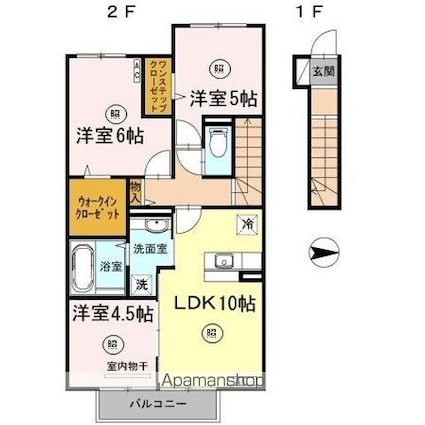 和歌山県和歌山市内原[3LDK/66.67m2]の間取図