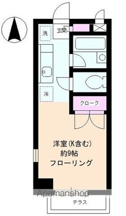 エミネンス中町[1R/23.18m2]の間取図