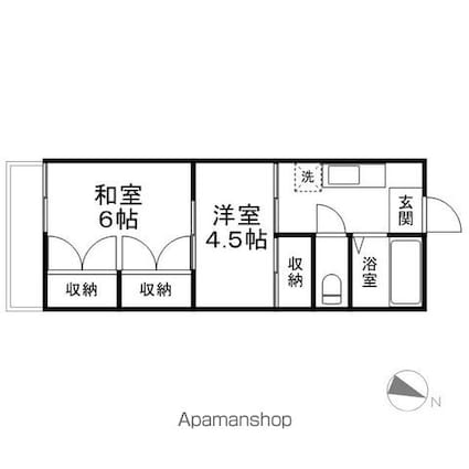 小松島２２５ハイツ[2K/30m2]の間取図