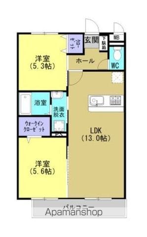 レリアテラス稲荷町の間取り写真