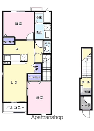 グランデ・フォレスタＢ[2LDK/58.86m2]の間取図