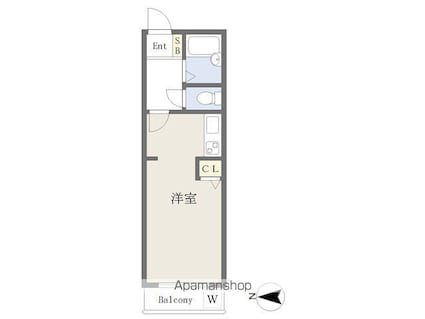 木屋町ホームズ[1R/22.36m2]の間取図