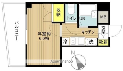 東京都杉並区高円寺南５丁目[1K/20.22m2]の間取図