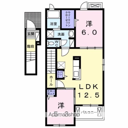 ソラーナ[2LDK/57.32m2]の間取図