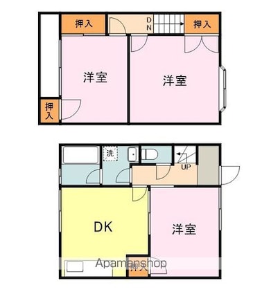 広島県福山市津之郷町大字津之郷[3DK/66m2]の間取図