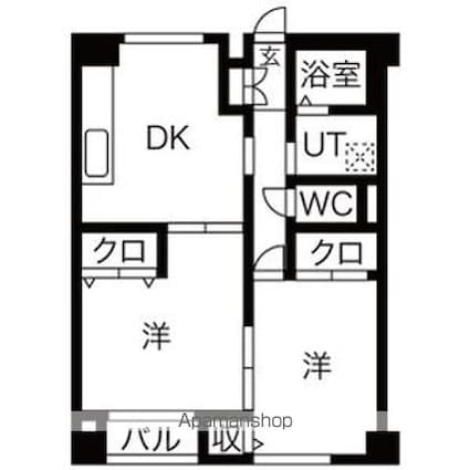 ストーンランド・ヒル[2DK/50.1m2]の間取図