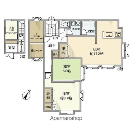 田園調布戸建[3SLDK/69.81m2]の間取図