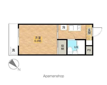 ピュアハイツ[1K/17.22m2]の間取図