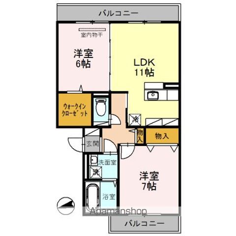 レフィナードカルチェ D棟の間取り写真