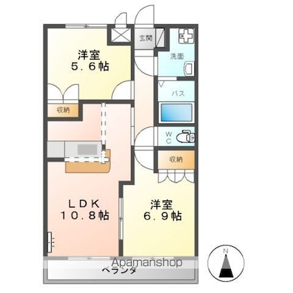 Ａｌｔａｉｒ（アルタイル）[2LDK/54.54m2]の間取図