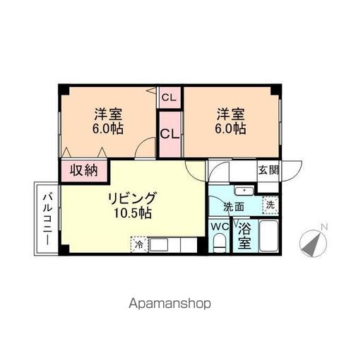 パティオ中川原の間取り写真