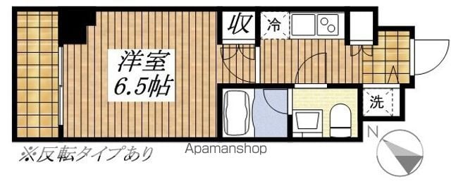 レアライズ立川[1K/21.52m2]の間取図
