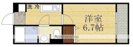 東京都小金井市梶野町４丁目[1K/22.27m2]の間取図