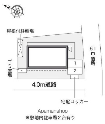 レオパレスＢＭ[1K/19.87m2]の配置図