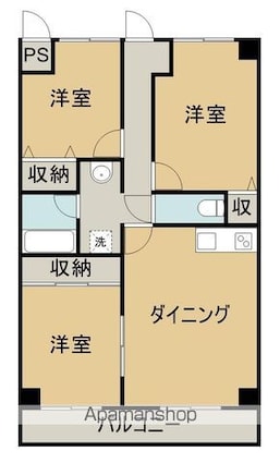 メゾン・ド・ミウラ[3LDK/60m2]の間取図
