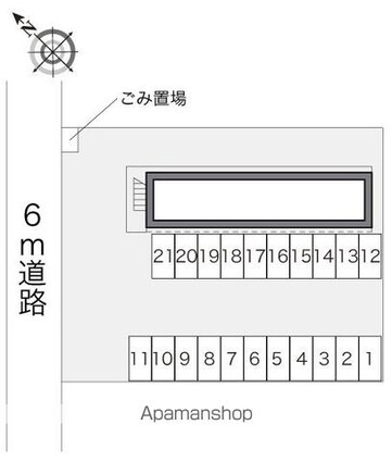 レオパレスＹＡＮＡＧＩＤＡ[1K/23.18m2]の配置図