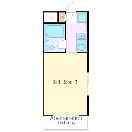 東京都世田谷区若林５丁目[1R/17.08m2]の間取図
