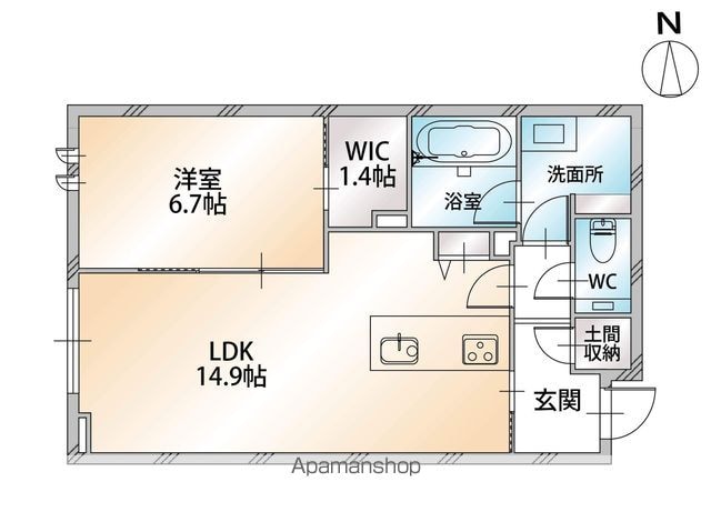 ベレオ　ラ・カシータ[1LDK/53.86m2]の間取図