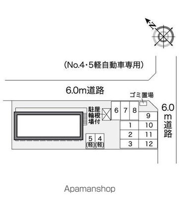 レオパレスＳＨＩＯＨＡＲＡⅡ[1K/23.18m2]の配置図