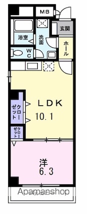 ル・シエル[1LDK/41.16m2]の間取図