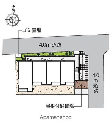 レオネクスト粕谷[1K/27.25m2]の配置図