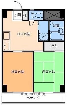 ライブタウン高砂[2DK/38.88m2]の間取図