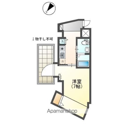 レジデンス明神町[1K/27.53m2]の間取図