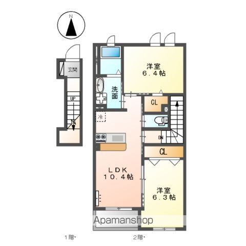 吾川郡いの町のアパートの間取り