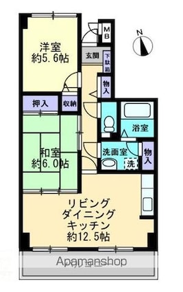 スカール松縄[2LDK/57.7m2]の間取図