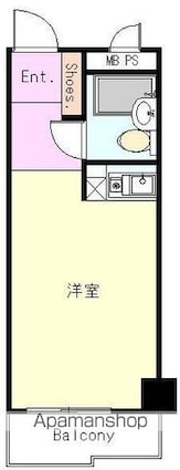 東京都新宿区市谷薬王寺町[1R/22.14m2]の間取図