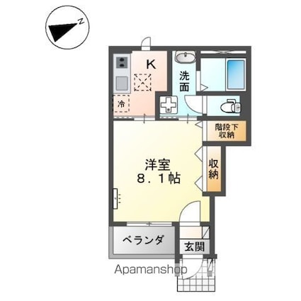 コン・テネレッツァ[1K/31.04m2]の間取図