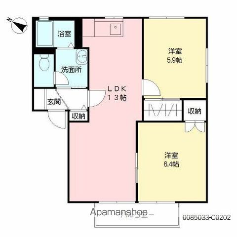 ハイラーク甘木 C棟の間取り写真