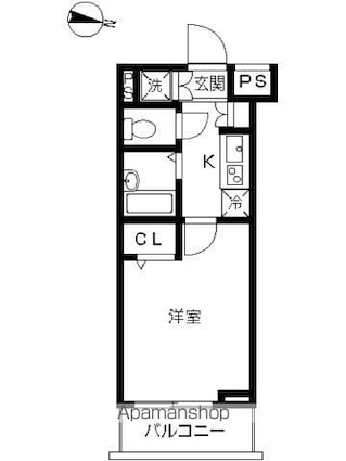 スカイコート練馬平和台[1K/20.52m2]の間取図
