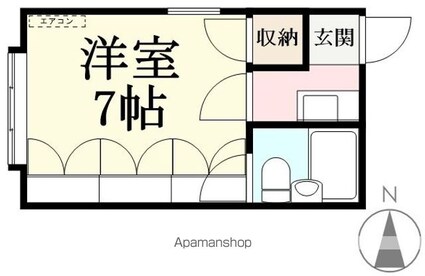 ウエラフクシマ[1K/19.83m2]の間取図