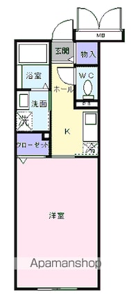 木村ロイヤルマンションⅤ[1K/30.66m2]の間取図