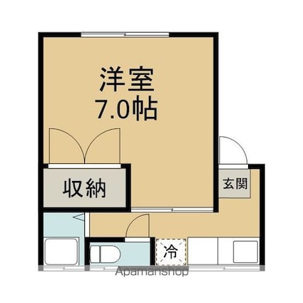 コーポグリーン（茶畑）[1K/23.59m2]の間取図