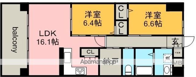 名古屋市東山線 本山駅 徒歩6分 2階建 築20年の間取り写真