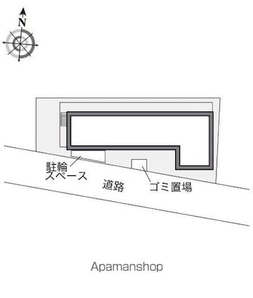 レオパレスＳＹＡＭ[1K/19.87m2]の配置図