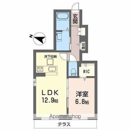 サン　ビレッジ[1LDK/49.37m2]の間取図