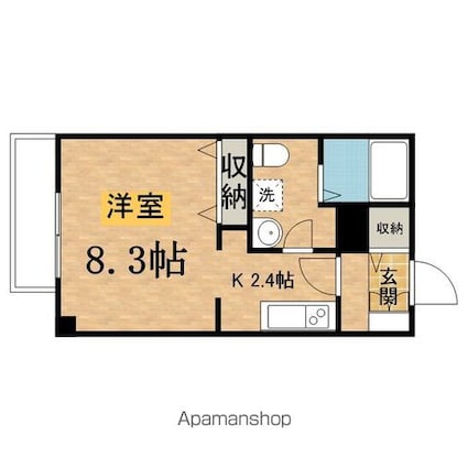 ウェルコート[1R/29m2]の間取図