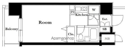シーアイマンション新中野[1R/21.24m2]の間取図