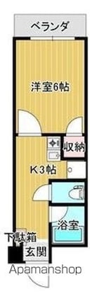 エステート本浦[1K/23.49m2]の間取図