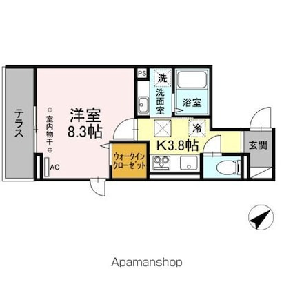 ティアレ大塚[1K/30.67m2]の間取図