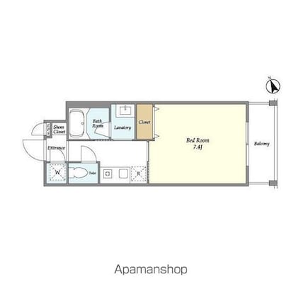 東京都杉並区西荻北４丁目[1K/25.05m2]の間取図