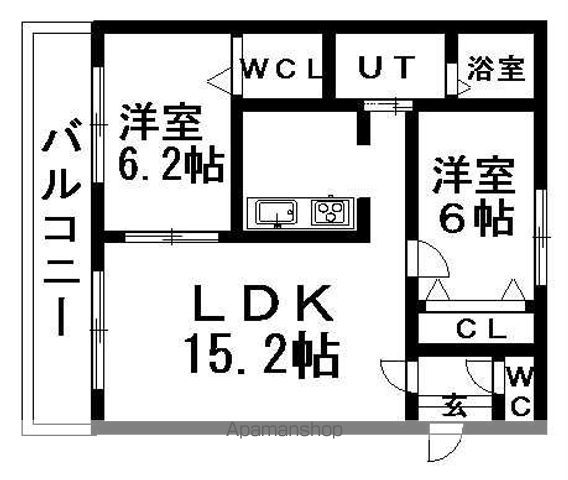 香風館弐番の間取り写真